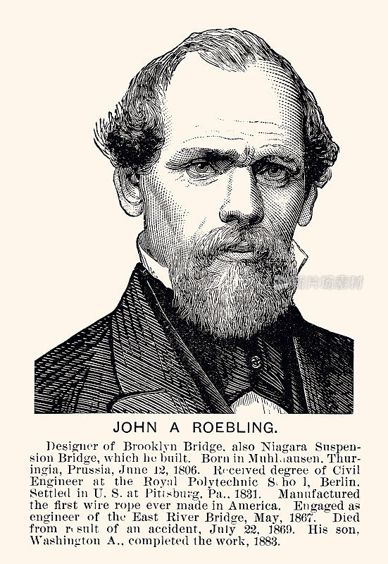 JOHN AUGUSTUS ROEBLING，土木工程师- xxxl有很多细节-